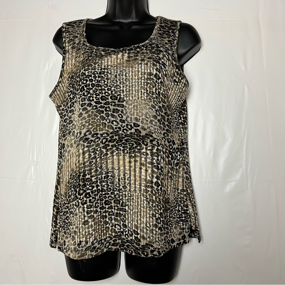 5/$30 Jasper women sleeveless stretch animal print blouse size small - Picture 4 of 15